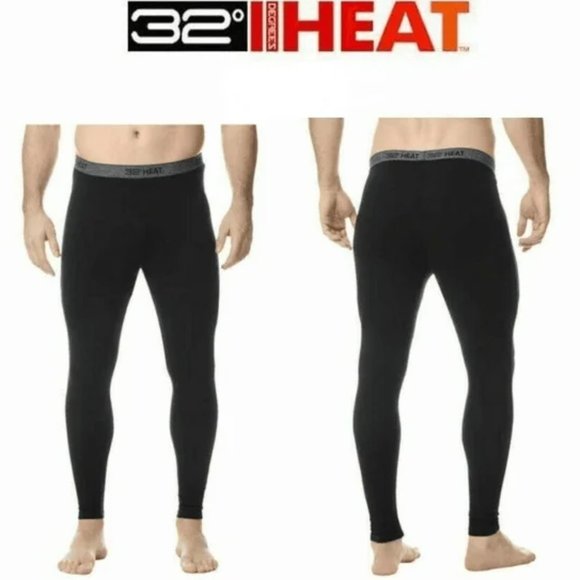 Men's 32 Degrees HEAT Base Layer Pant Black Size Large - Picture 4 of 13